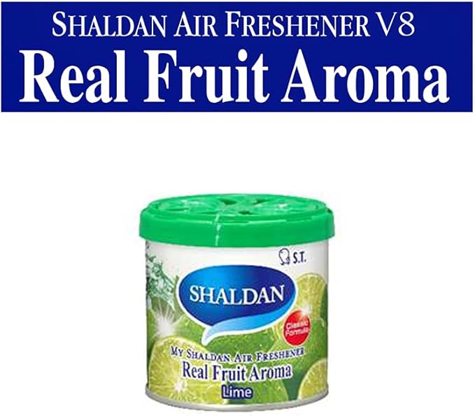 My Shaldan Lime Scent 3-cans V8 Original Classic Formula Car Cup-holder Natural air freshener Real Fruit Aroma