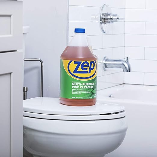 Zep Concentrated Multi-Purpose Pine Cleaner - 128 oz (Pack of 2) ZUMPP128 - Multi-Purpose Cleaner for Professional Commercial and Household Use From the Bathroom to Kitchens and Dining Rooms