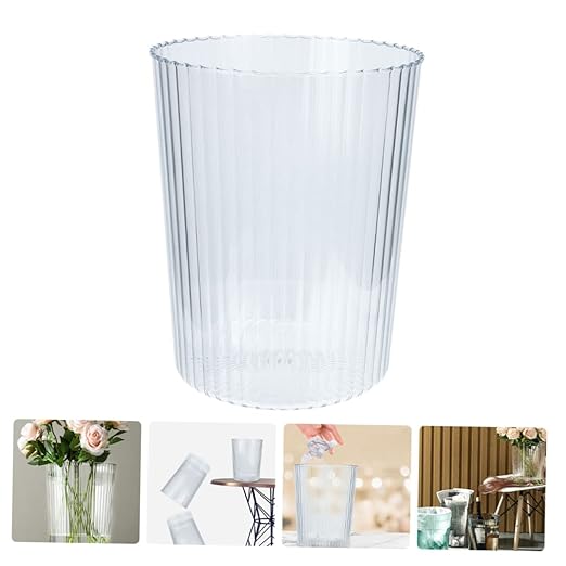 Luxshiny Thickened Trash Can Convenient Round Waste Basket for Kitchen Living Office and Bedroom for Use Large