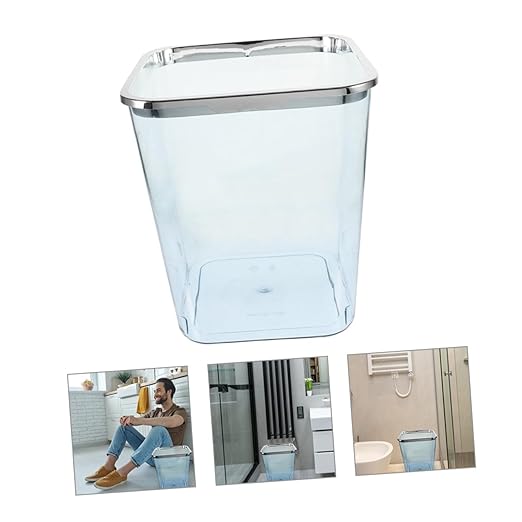 Garbage Bin with PP Plastic Reusable Wastebasket for Bathroom Kitchen Office Compact Design Fits Under Sink Counter Stable and Easy to Use Household Trash Can