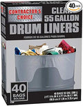 Contractor's Choice Contractor 40-Pack 55-Gallon Clear Plastic Construction Trash Bag