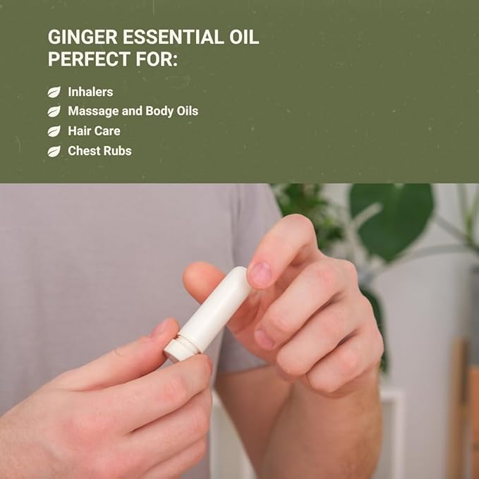 Ginger Essential Oil - Direct from Bio-Young Aromas - Pure Ginger Oil for Skin - Aceite de Jengibre - Aromatherapy 100% Therapeutic Premium Grade (2lbs)