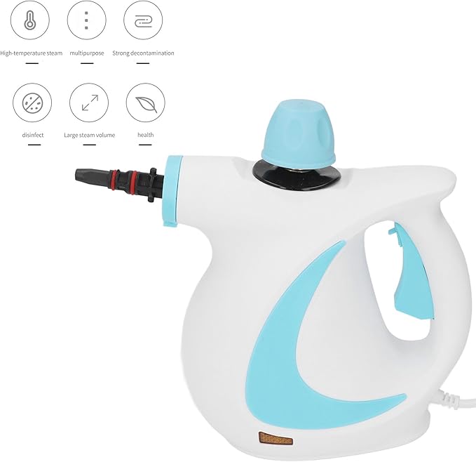 Handheld Steam Cleaner Pressurized Portable Steamer Versatile Steam Washer Steam Cleaner for Cleaning Home Car Floor Upholstery Grout Window Couch Furniture (US Plug 110-120V)