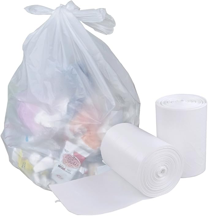 Wekioger 18 Gallon Compactor Trash Bags 95-Count White