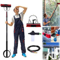 Glass Cleaning Brush Home Water Fed Telescopic Pole Kit Solar Panel Brush Rotating for Photovoltaic Panel3.6-10.8M Telescopic Cleaning Brush Telescopic Window Cleaner Water Fed Window Clea