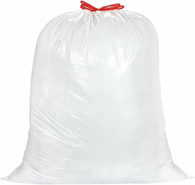 13 Gallon Extra Strength Stretch Tall Kitchen Drawstring Trash Bags [BULK] 500 Pack