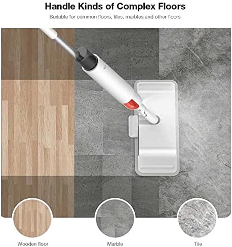 Sweeping and Mopping 2 in 1 Handheld Water Spraying Mop Floor Cleaner Rotatable Spiral Rolling Brush Sweeper