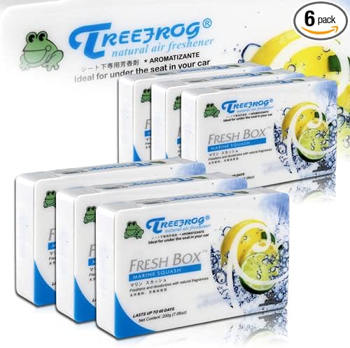 6 Pack Marine Squash Tree Frog Natural Extreme Car Scent Air Freshener Fresh Box