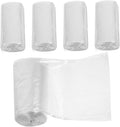 Thick Flat Plastic Trash Bags 300pcs (45x50cm) White Kitchen Garbage Can Liners for Bathroom Office Wastebasket Use