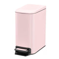 Cesun Small Bathroom Trash Can with Lid Soft Close Step Pedal 6 Liter / 1.6 Gallon Stainless Steel Garbage Can with Removable Inner Bucket Anti-Fingerprint Finish (Pink)