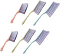 6pcs Household Dusting Brush Set with Thick Hollow Handle Sofa and Bed Cleaning Brush for Furniture Multi-Color Blue Green Pink Sturdy Dust Removal Tool for Home Use