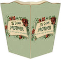 Marye-Kelley WB2683-To Dear Mother Aqua Wastepaper Basket