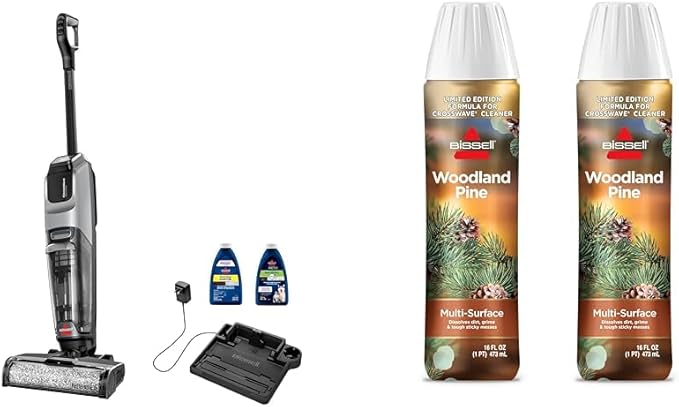 Bissell® CrossWave® OmniForce™ Cordless Multi-Surface Hard Floor Cleaner Wet Dry Vacuum with Dedicated Dry Vacuum Mode Limited Edition Woodland Pine Multi-Surface Wash Formula Pine Large