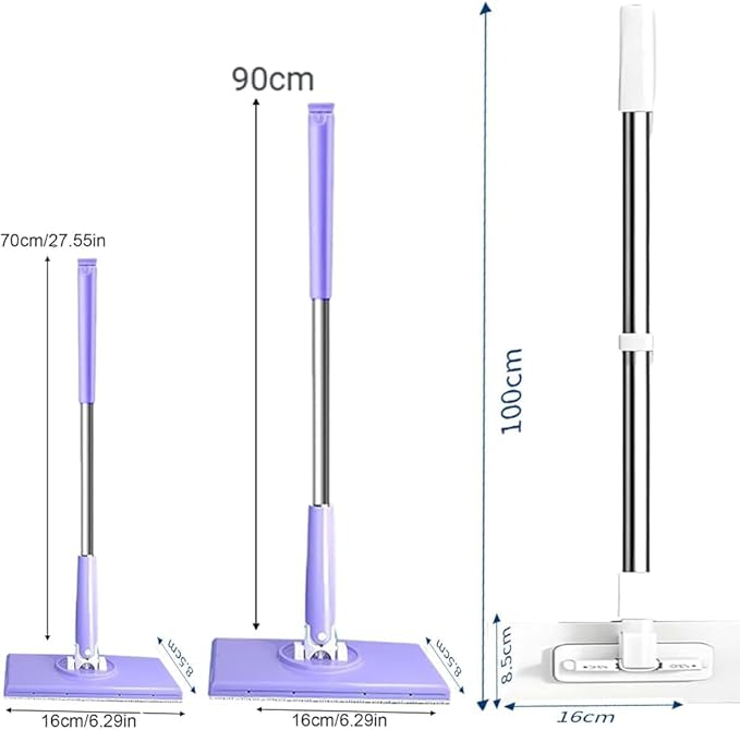 Cloth Changing Mini Mop Convenient &amp Efficient Retractable Cleaner with Cloth Changing Feature Suitable for Home Cleaning Floor Sweeping &amp Corner Cleaning (Purple)