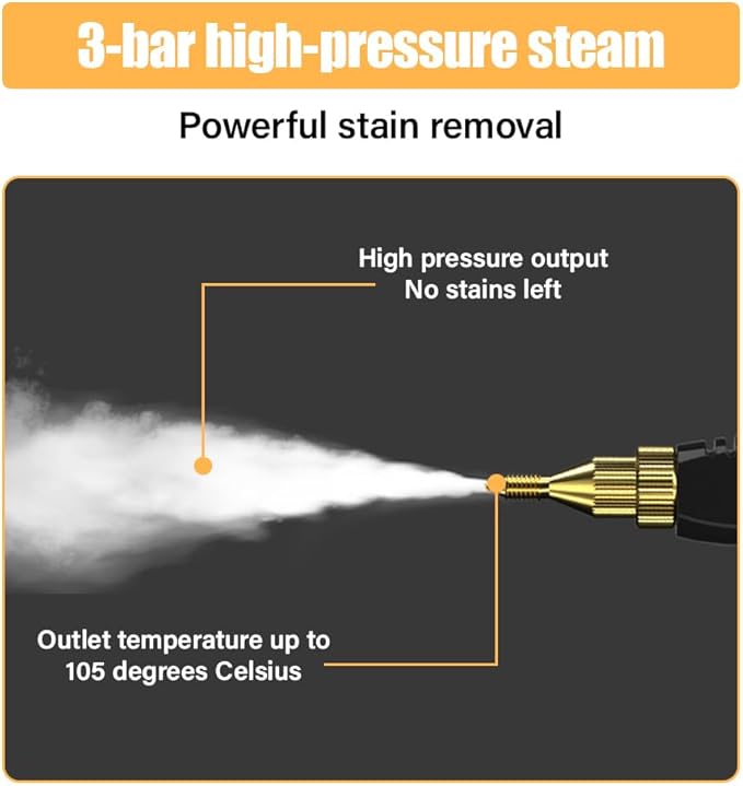 YUEWO Steam Cleaner 2500W High Pressure Steamer for Cleaning Handheld Steam Cleaner Portable for Home Use for Kitchen Bathroom Home Appliances