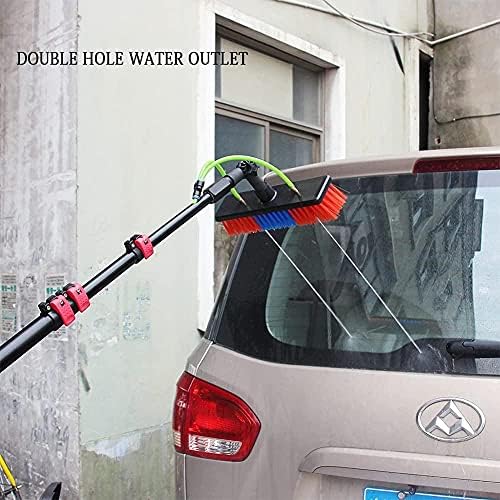 Glass Cleaning Brush Home Water Fed Telescopic Pole Kit Solar Panel Brush Rotating for Photovoltaic PanelWindow Cleaning Pole Window Cleaner Kit Water/Hose Fed Pole Window Cleaning Brush