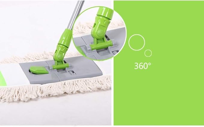 MopDust Mop Cotton with Stainless Steel Threaded Long Handle and Metal Frame