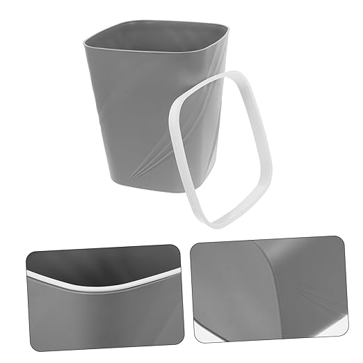 TEHAUX Large Capacity Trash Can Press Type Lid 13 Gallon Plastic Garbage Container for Kitchen Bathroom Office Slim Wastebasket Sink and Desktop Use