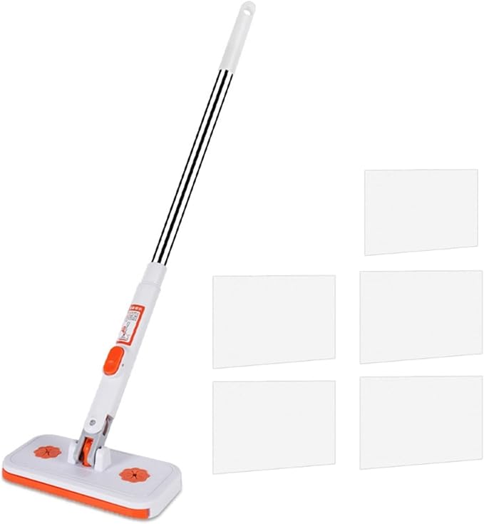 Multipurpose Home Cloth Mop with Stainless Steel Handle for Wet and Dry Efficient for Tight Space Hard Floor