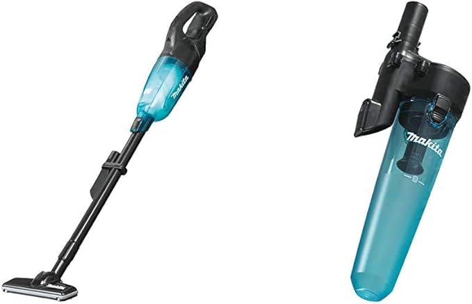 Makita XLC03ZBX4 18V LXT Lithium-Ion Brushless Compact Cordless Vacuum Trigger w/Lock Tool Only with 191D72-1 Black Cyclonic Vacuum Attachment w/Lock