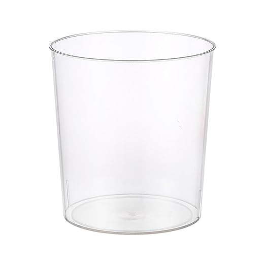 Clear Trash Can Space Saving Large Capacity Plastic Wastebasket Multipurpose Stylish Simple Round Shape Waste Basket for Bathroom Kitchen Bedroom Office (L)
