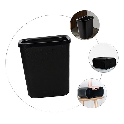 1pc Multi-Functional Plastic Trash Can Slim Design Wastebasket for Home Office Kitchen and Bathroom Stable Easy to Use Elegant Look Capacity