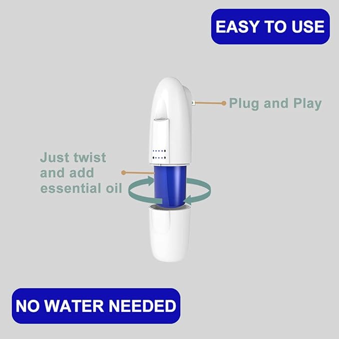 Smart Waterless Aromatherapy Essential Oil Diffuser Professional Portable Scent Air Machine Waterless Plug-in Aroma Diffuser for Essential Oils 100ml for Home Large Room