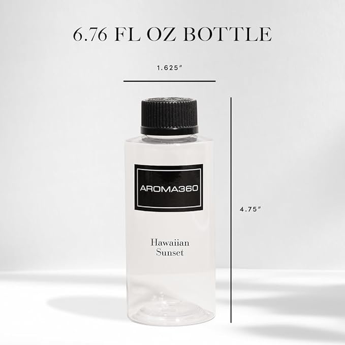 Aroma360 | Hawaiian Sunset Oil Blend | Hotel Inspired Luxury Essential Oil Diffuser | Aromatherapy Scent Diffuser Oil | Mango Coconut and Vanilla 6.7 fl oz 200 mL