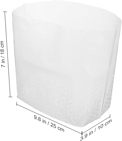 150 Pcs Transparent Hollow Trash Bags for Kitchen Bathroom Bedroom Upright Home Garbage Bags with Food Soup Filtering Durable Waste Liners for Daily Use