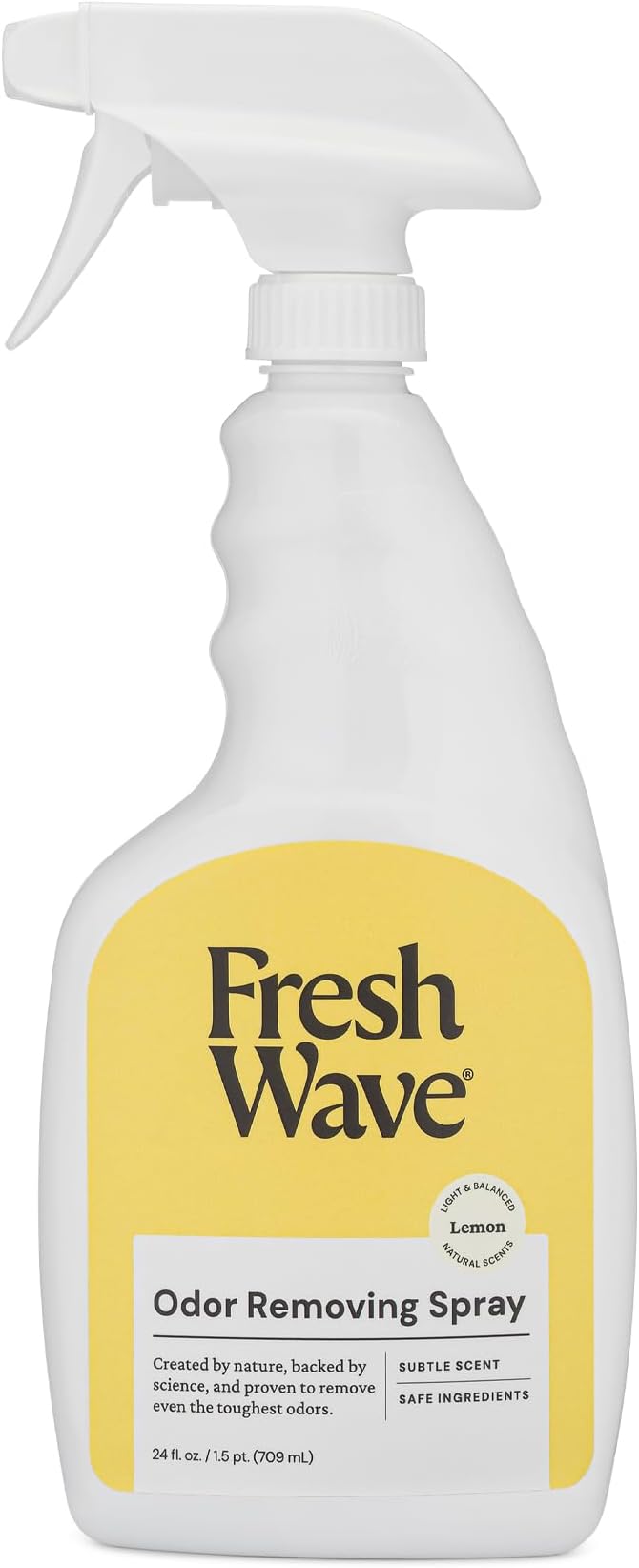 Fresh Wave Lemon Scent Odor Eliminator Spray &amp Air Freshener 24 fl. oz. | Odor Absorber for Home Furniture Fabrics &amp Trash | Safer Odor Relief
