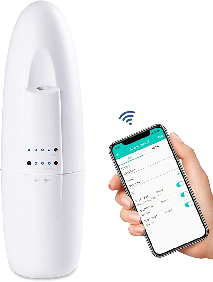 Smart Waterless Aromatherapy Essential Oil Diffuser Professional Portable Scent Air Machine Waterless Plug-in Aroma Diffuser for Essential Oils 100ml for Home Large Room