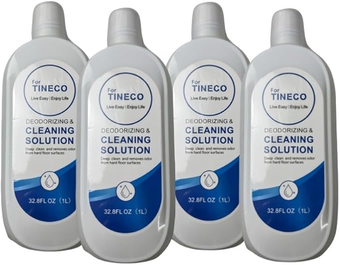 Compatible with TINECO Hard Floor Original Cleaning &amp Deodorizing Solution 32.8 Fluid Ounces (1L) Deep Stain Removal Long Lasting Deodorizing Multi-Purpose Cleaner(4pcs)