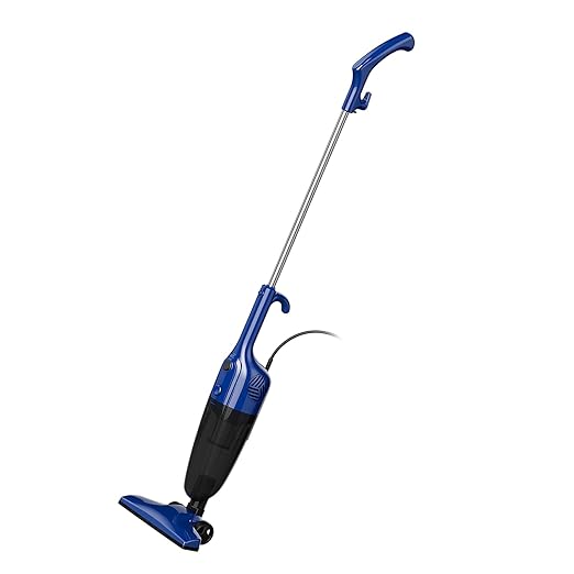Stick Lightweight Vacuum Cleaner for Home &amp Apartment Corded Handheld vac Cleaners with Crevice Tool Perfect Household Vacuum Cleaners for Carpet pet Hair Hardwood Floor (Blue)