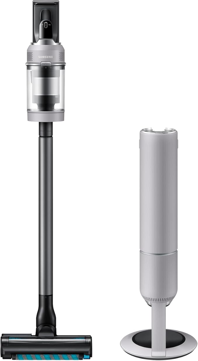 Samsung Bespoke AI Jet Lite Cordless Stick Vacuum with All-in-One Clean Station 280AW Suction Long Battery Life Anti-Tangel Pet Tool 2025 Pebble Gray VS80F28DMP/AA