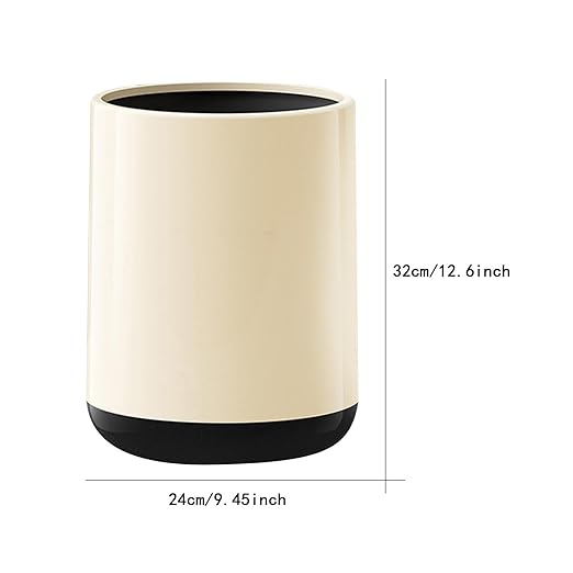 Yajuyi Trash Can Dustbin Office Waste Bin Container Garbage Can Garbage Bin Waste Basket for Nursery Laundry Room Car Under Desk Without Lid
