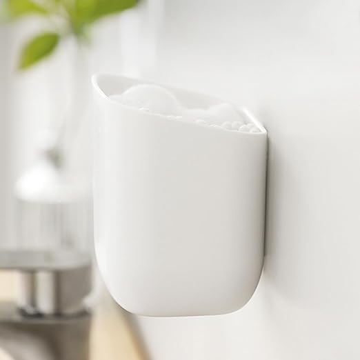 2 Pack Mini wall mounted trash can white small Wastepaper Baskets lidless Wastebasket simple bathroom washbasin storage bin Makeup Brushes toothpaste storage box Multifunctional plastic Garbage Can