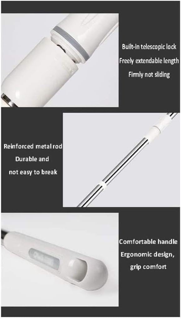 360 Degree Spin Mop with Large Microfiber Pads Flat Floor Telescopic Handle Home Windows Kitchen