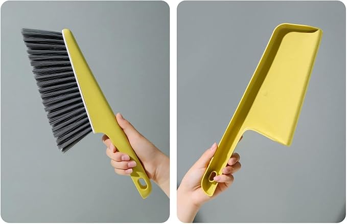 Whisk Broom Hand Held Hand Broom can be Split Freely Drafting Brush The Handle be Hung for Easy Storage(White)
