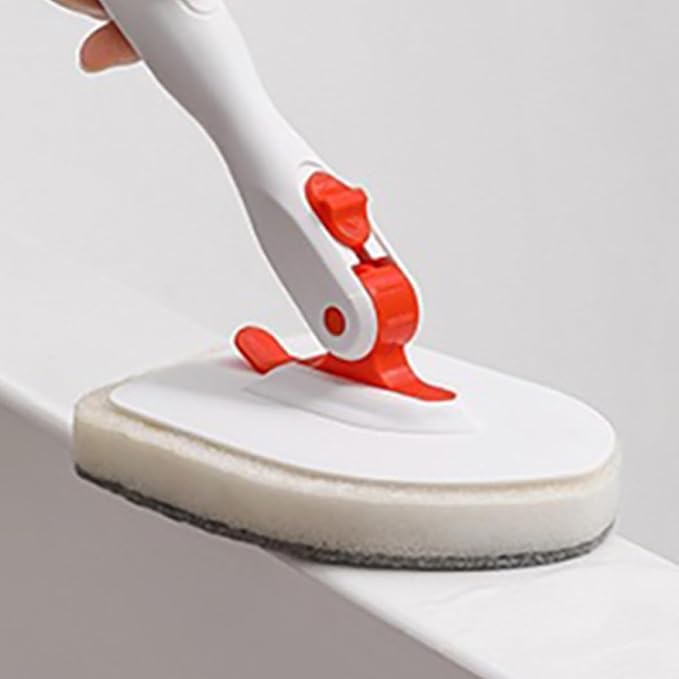 Floor Brush and Grout Brush Set with Extendable Handles Stiff Bristle Scrubber and Microfiber Cloth for Bathroom Tile and Shower Floor Cleaning Indoor Household Scrubbing Tool