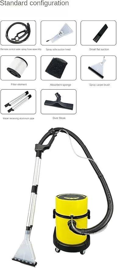 1600w Wet Dry Vacuum 2-in-1 Upholstery Cleaner Carpet Cleaner and Wet Dry Vacuum 25l Stainless Steel Container