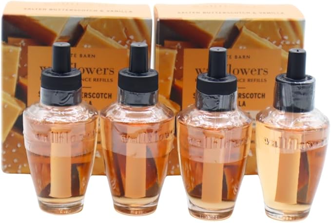Bath &amp Body Works Salted Butterscotch &amp Vanilla Wallflowers Home Fragrance Refill 0.8 fl oz - 4 Pack