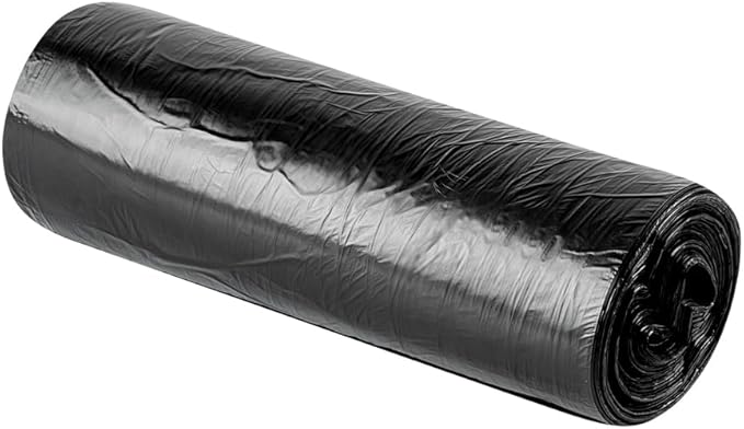 Restaurantware RW Clean 13 Gallon Trash Bags 1000 Light-Duty Garbage Can Liners - Fits 12-16 Gallon Trash Cans Stretchable Black Plastic Bin Liners With Star Seal Bottom