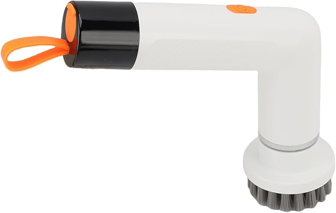 TOPINCN Electric Scrubber for Bathroom 2 Speeds Cordless Power Shower Scrubber Brush Scrubber Automatic Bathroom Brush Cleaner with 4 Replaceable Heads for Tile Tub (White)