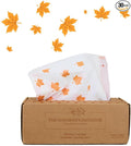 Limited Edition Fall Maple Leaf – Compostable Trash Bags by The Gardener's Daughter 13 Gallon 30 Count White Extra Strength Drawstring Kitchen Waste Bag – BPI &amp TUV Certified