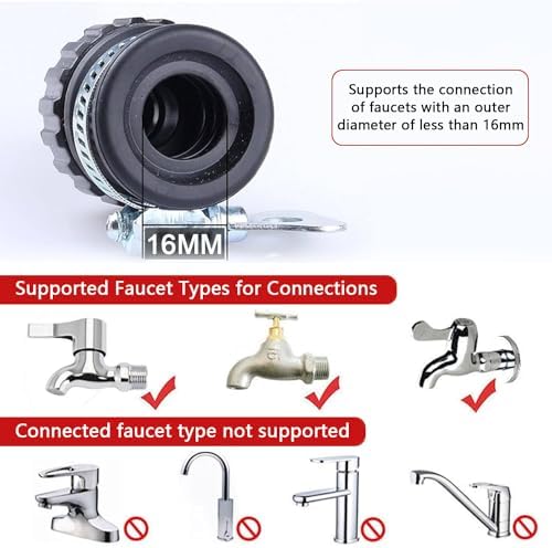 Water Fed Pole KitWindow Cleaning PoleAluminum Outdoor Window CleanerTelescopic Pole Water Fed Brushfor Window Glass/Solar Panel9m/29.5ft