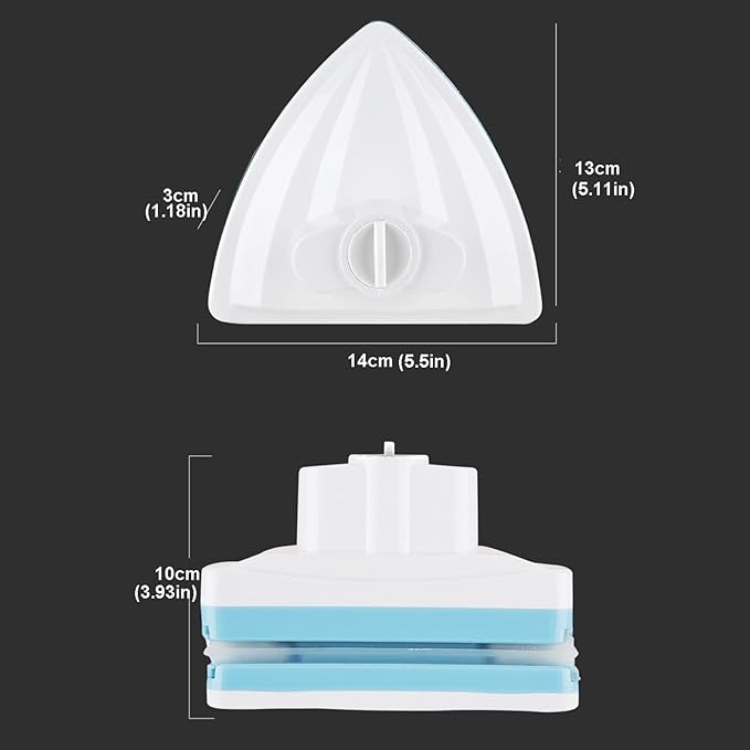 Window Cleaner Wipers Double-Sided Window Cleaner Glass Wiper Magnetic Cleaning Tools Magnetic Five-Gear Adjustable Window Cleaner Home for High Windows Thickness Shower Window Squeegee