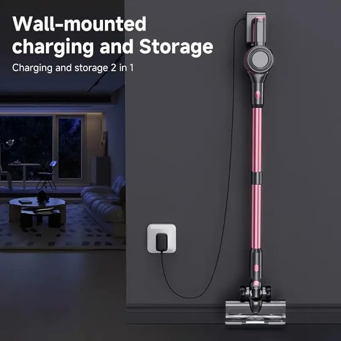 KIKETECH Cordless Vacuum Cleaner Stick Vacuum Cleaners for Home 6 in 1 Lightweight Vacuum for Pet Hair/Carpet/Floor (Black)