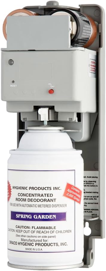 EZbrnd Commercial Wall Mount Metered Aerosol Spray Dispenser On/Off 15min Spray Setting Automatic Air Freshener MF3-5