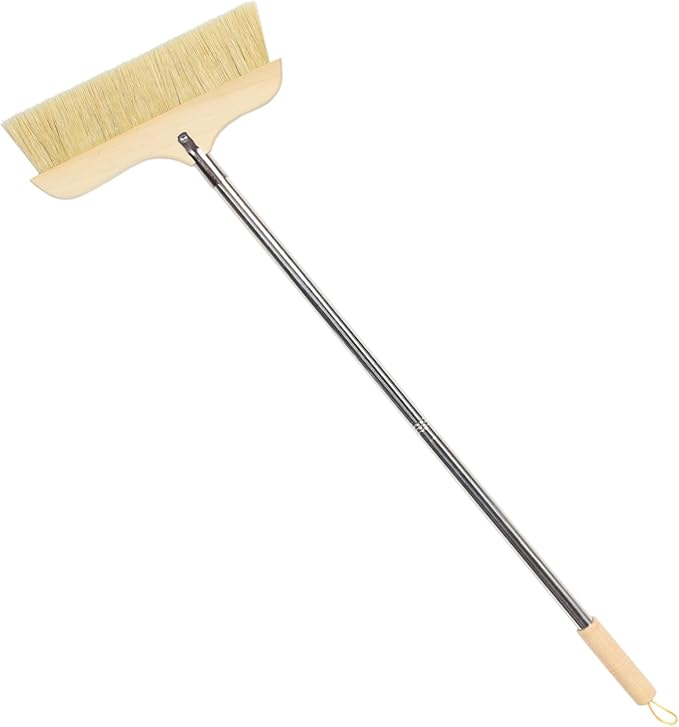 Handle Soft Bristle Broom for Cleaning Hardwood Floor Sweeping Tool for Pet Hair and Dirt Removal Design Easy to Store