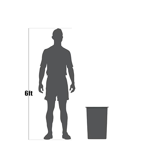 19 Gallon Beige Square Plastic Trash Can with Lid Heavy Duty | Indoor Outdoor Commercial Waste Container with Optional Lid for Restaurants Parks Schools Public Spaces